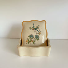 Load image into Gallery viewer, Ceramic Lidded Trinket Box Bird Flower Botanical Asian Style Decor
