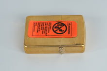 Load image into Gallery viewer, Zippo 204B Brushed Brass Lighter – Original Display Case &amp; Paperwork – Never Filled, Classic Finish
