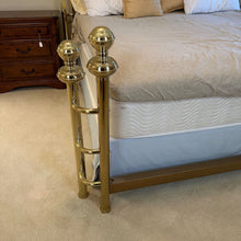 Load image into Gallery viewer, Wesley Allen King Size Brass Metal Bed Frame Traditional Scroll Headboard

