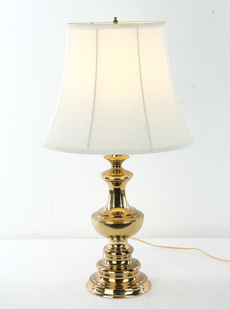 Polished Brass Urn Table Lamp with Bell Shade – Classic Traditional Style