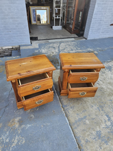 Load image into Gallery viewer, Pair of Rustic Solid Pine Nightstands
