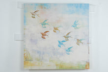 Load image into Gallery viewer, Contemporary Birds In Flight Canvas Wall Art Print 35 Inch Square
