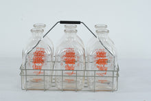 Load image into Gallery viewer, Vintage Amboy Dairy Syracuse NY Half Gallon Milk Bottles with Wire Carrier Set of 6
