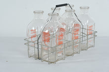Load image into Gallery viewer, Vintage Amboy Dairy Syracuse NY Half Gallon Milk Bottles with Wire Carrier Set of 6
