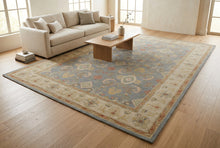Load image into Gallery viewer, Safavieh Anatolia Handmade Wool Area Rug 9x13 Blue Floral Oriental

