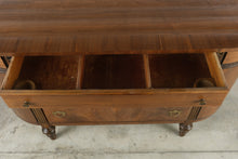 Load image into Gallery viewer, Antique Walnut Buffet Sideboard with Veneer and Serpentine Cabinets - Online Only
