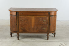 Load image into Gallery viewer, Antique Walnut Buffet Sideboard with Veneer and Serpentine Cabinets - Online Only
