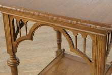 Load image into Gallery viewer, Antique Side or Tea Table – Large Square with Brass Claw Foot Casters
