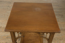 Load image into Gallery viewer, Antique Side or Tea Table – Large Square with Brass Claw Foot Casters
