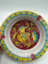 Load image into Gallery viewer, Italian Hand Painted Ceramic Fish Ashtray Colorful Art Pottery Dipinto a Mano 6 Inch
