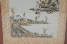 Load image into Gallery viewer, Vintage Chinese Shell Art Landscape Painting Framed 13 x 20
