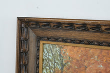 Load image into Gallery viewer, 1981 Original Oil Painting Autumn Landscape AW Mitchell Framed Road Scene

