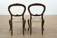 Load image into Gallery viewer, Set of 6 Antique Victorian Balloon Back Chairs – Carved Mahogany
