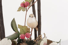 Load image into Gallery viewer, Bird Perched Twig Bird Basket with Flowers
