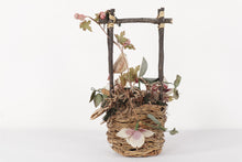 Load image into Gallery viewer, Bird Perched Twig Bird Basket with Flowers
