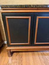 Load image into Gallery viewer, Solid Wood Accent Storage Cabinet with Stone Top
