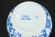 Load image into Gallery viewer, Blue &amp; White Porcelain Covered Ginger Jar Floral Scroll Chinoiserie 8.5"
