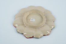 Load image into Gallery viewer, Vintage French Majolica-Style Oyster Plate – Rosy Plum &amp; Navy Glaze – 9.5&quot; Round
