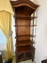 Load image into Gallery viewer, French Provincial Style Tall Open Display Cabinet with Lower Storage
