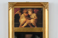 Load image into Gallery viewer, “Two Putti Reading” Mirror – Rosso Fiorentino Art Detail in Gilded Frame

