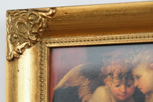 Load image into Gallery viewer, “Two Putti Reading” Mirror – Rosso Fiorentino Art Detail in Gilded Frame
