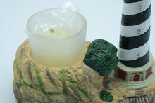 Load image into Gallery viewer, Cape Hatteras Lighthouse Candle Holder Figurine – Coastal Nautical Decor, Hand-Painted Resin
