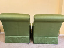 Load image into Gallery viewer, Pair of Councill Craftsmen Green Upholstered Lounge Chairs
