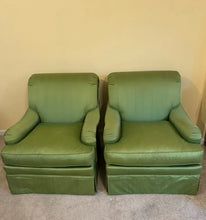 Load image into Gallery viewer, Pair of Councill Craftsmen Green Upholstered Lounge Chairs
