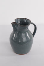 Load image into Gallery viewer, Jugtown Pottery Pitcher – Handcrafted Stoneware Blue Glaze, Signed &amp; Dated 1995
