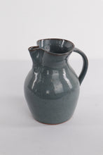Load image into Gallery viewer, Jugtown Pottery Pitcher – Handcrafted Stoneware Blue Glaze, Signed &amp; Dated 1995
