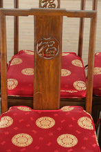 Load image into Gallery viewer, Oriental Dragon &amp; Phoenix Dining Set – 8 Chairs, Carved Skirt, Sunburst Top – Rare &amp; Remarkable
