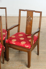 Load image into Gallery viewer, Oriental Dragon &amp; Phoenix Dining Set – 8 Chairs, Carved Skirt, Sunburst Top – Rare &amp; Remarkable
