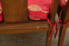 Load image into Gallery viewer, Oriental Dragon &amp; Phoenix Dining Set – 8 Chairs, Carved Skirt, Sunburst Top – Rare &amp; Remarkable
