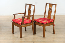 Load image into Gallery viewer, Oriental Dragon &amp; Phoenix Dining Set – 8 Chairs, Carved Skirt, Sunburst Top – Rare &amp; Remarkable
