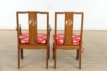 Load image into Gallery viewer, Oriental Dragon &amp; Phoenix Dining Set – 8 Chairs, Carved Skirt, Sunburst Top – Rare &amp; Remarkable
