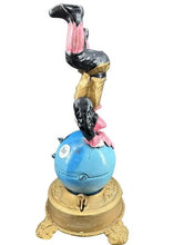 Load image into Gallery viewer, Cast Iron Clown Wind-Up Spinning Mechanical Bank – 11” Tall Collectible
