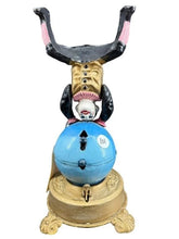 Load image into Gallery viewer, Cast Iron Clown Wind-Up Spinning Mechanical Bank – 11” Tall Collectible
