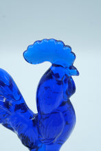 Load image into Gallery viewer, Cobalt Blue Glass Rooster Figurine – Standing Rooster – 4.5" Tall
