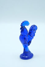 Load image into Gallery viewer, Cobalt Blue Glass Rooster Figurine – Standing Rooster – 4.5" Tall
