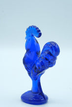 Load image into Gallery viewer, Cobalt Blue Glass Rooster Figurine – Standing Rooster – 4.5" Tall
