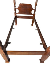 Load image into Gallery viewer, Craftique Solid Mahogany Twin Poster Bed with Rice Carved Posts
