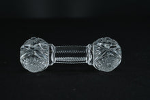 Load image into Gallery viewer, Cut Crystal Knife Rest – Faceted Ends &amp; Textured Center Bar (4.5" Wide)
