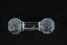 Load image into Gallery viewer, Cut Crystal Knife Rest – Faceted Ends &amp; Textured Center Bar (4.5" Wide)
