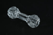 Load image into Gallery viewer, Cut Crystal Knife Rest – Faceted Ends &amp; Textured Center Bar (4.5" Wide)
