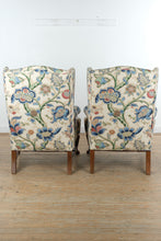 Load image into Gallery viewer, Pair of Custom Upholstered Wingback Lounge Chairs
