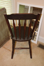 Load image into Gallery viewer, Vintage Wooden Desk Chair – 16&quot; W x 17&quot; D x 34&quot; H – Simple Spindle Back Design
