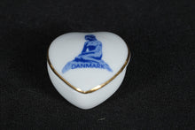 Load image into Gallery viewer, Little Mermaid Denmark Porcelain Heart Trinket Box – Souvenir with Gold Trim
