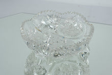 Load image into Gallery viewer, Antique American Brilliant Cut Glass Bowl on Three Feet – Star &amp; Fan Pattern
