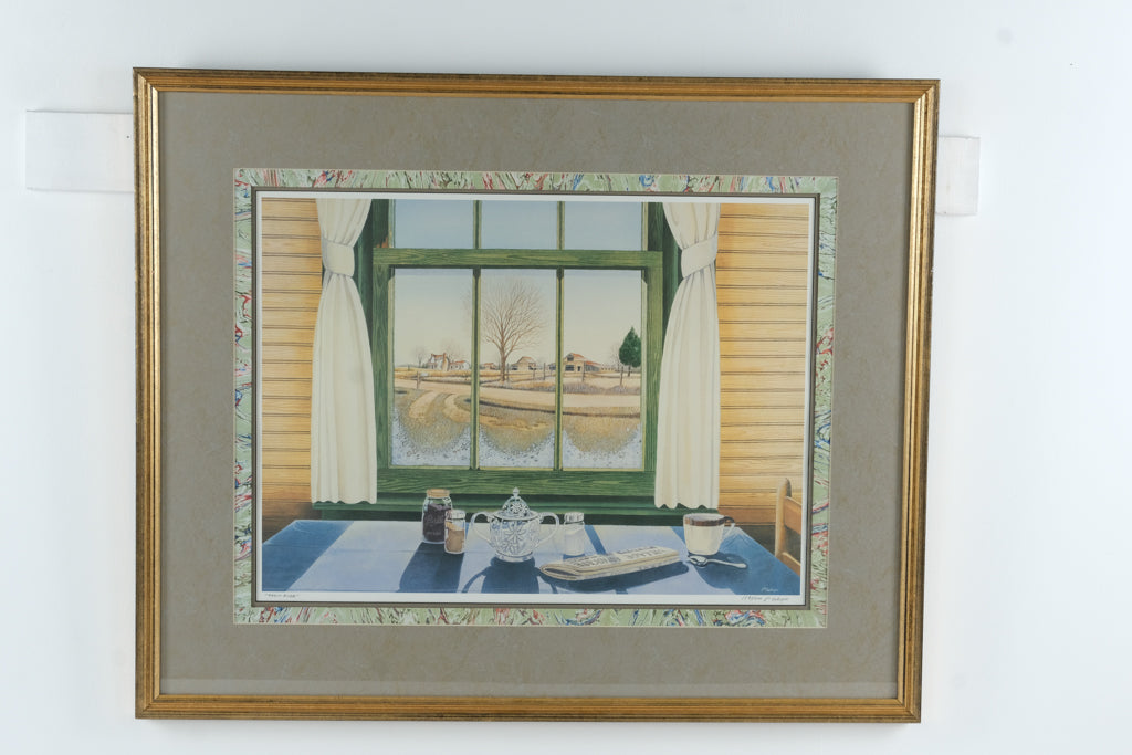 Vic Gillispie “Early Riser” Signed & Numbered Print – Framed North Carolina Art 35x28.75