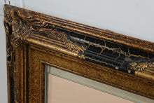 Load image into Gallery viewer, Elephant Portrait Framed Wall Art Ornate Gold Black Frame Mirrored Border 25x20
